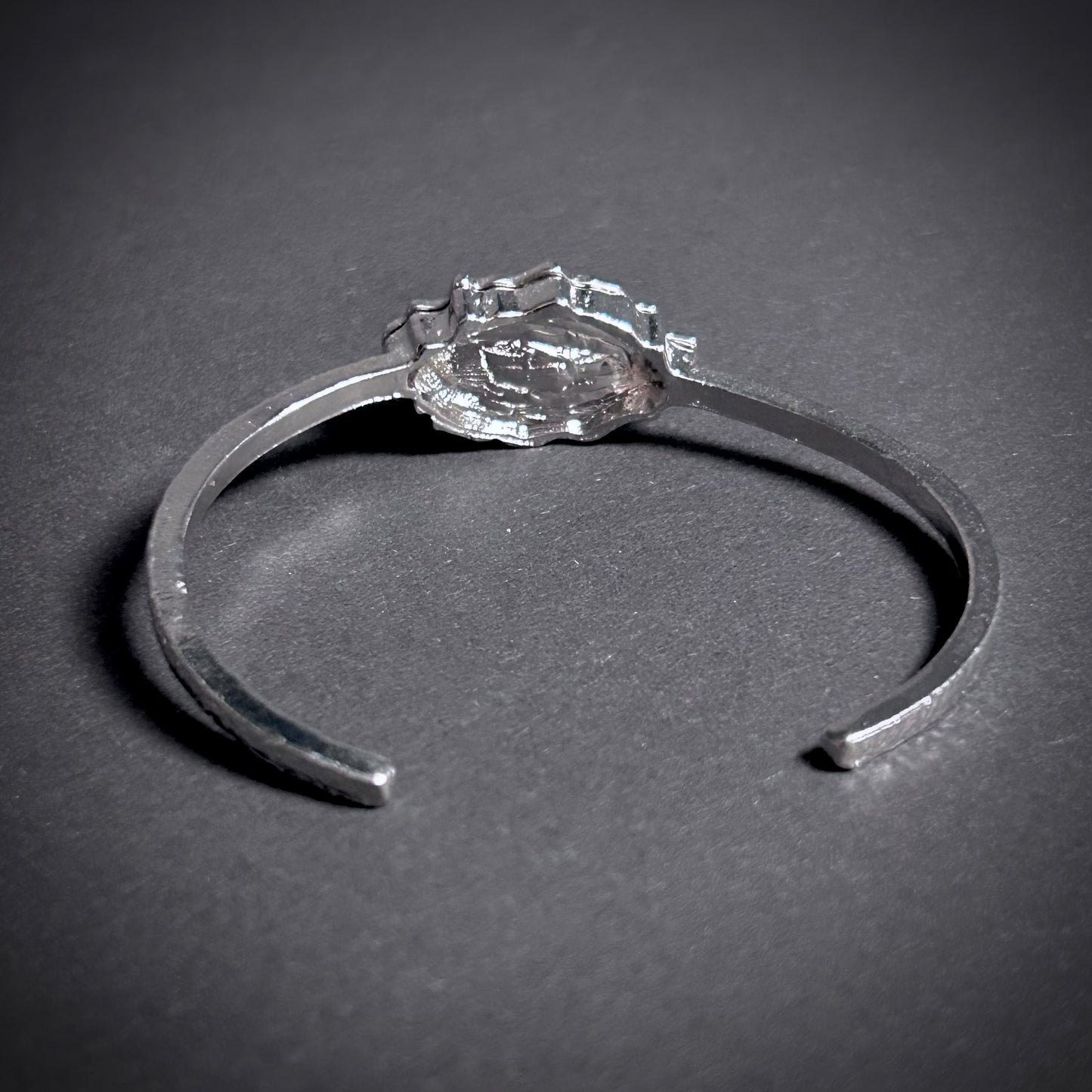 Green Eye & Silver Surrealist Bangle Braclet