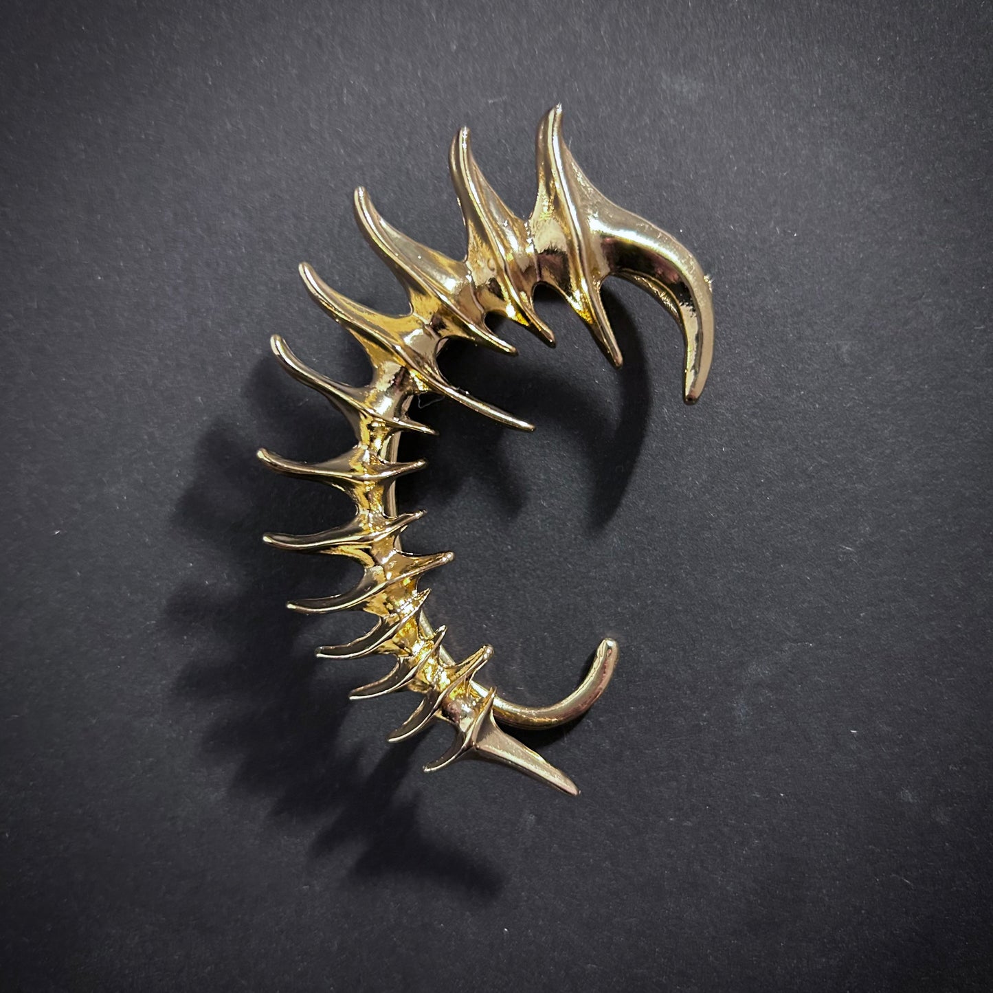 Spinal Cord Ear Cuff in Gold