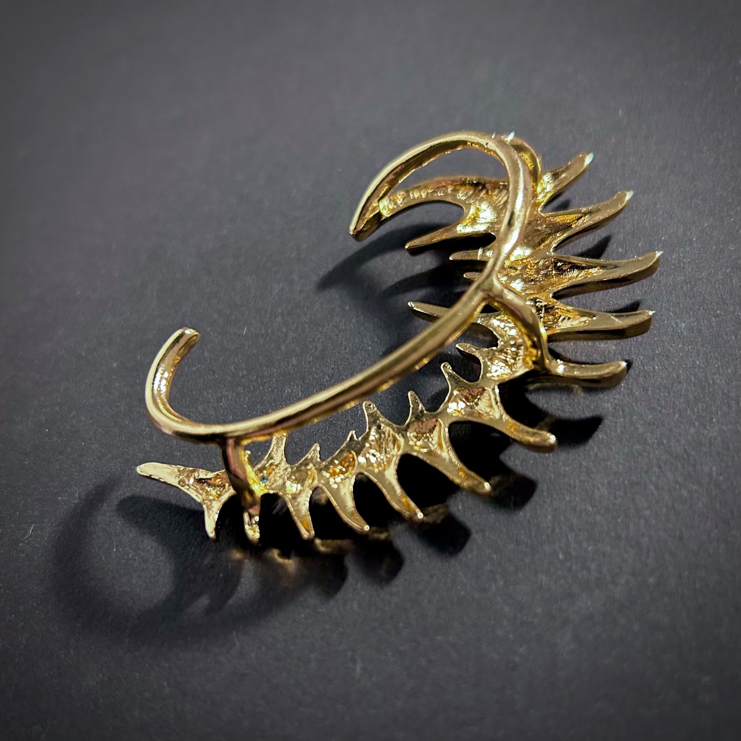 Spinal Cord Ear Cuff in Gold