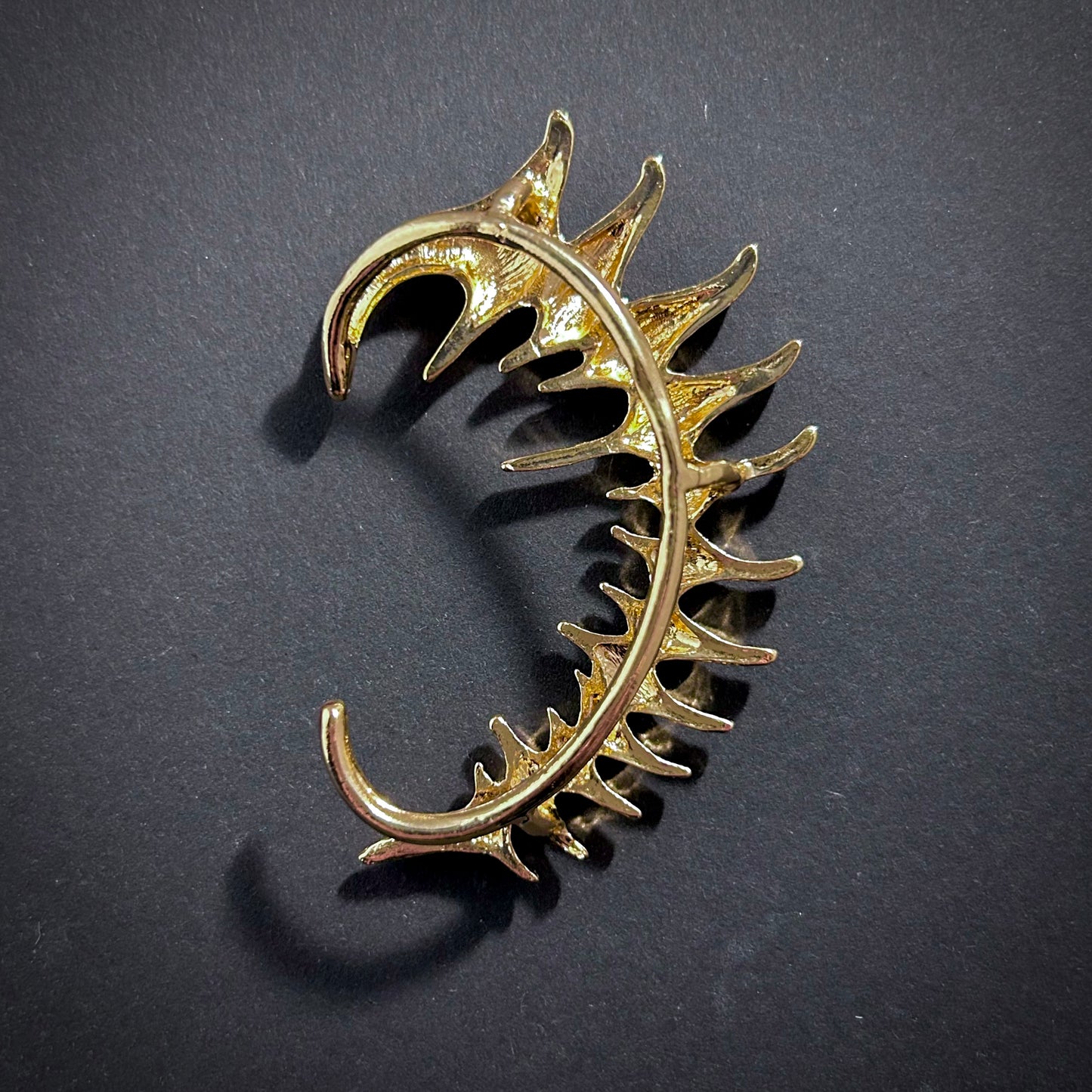 Spinal Cord Ear Cuff in Gold