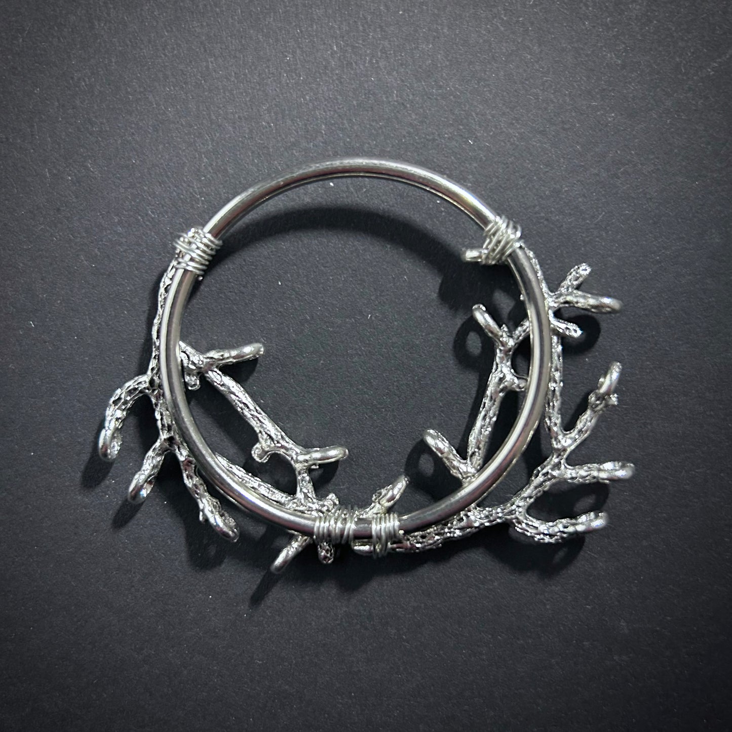 Stick, Branch & Circle Silver Hair Pin