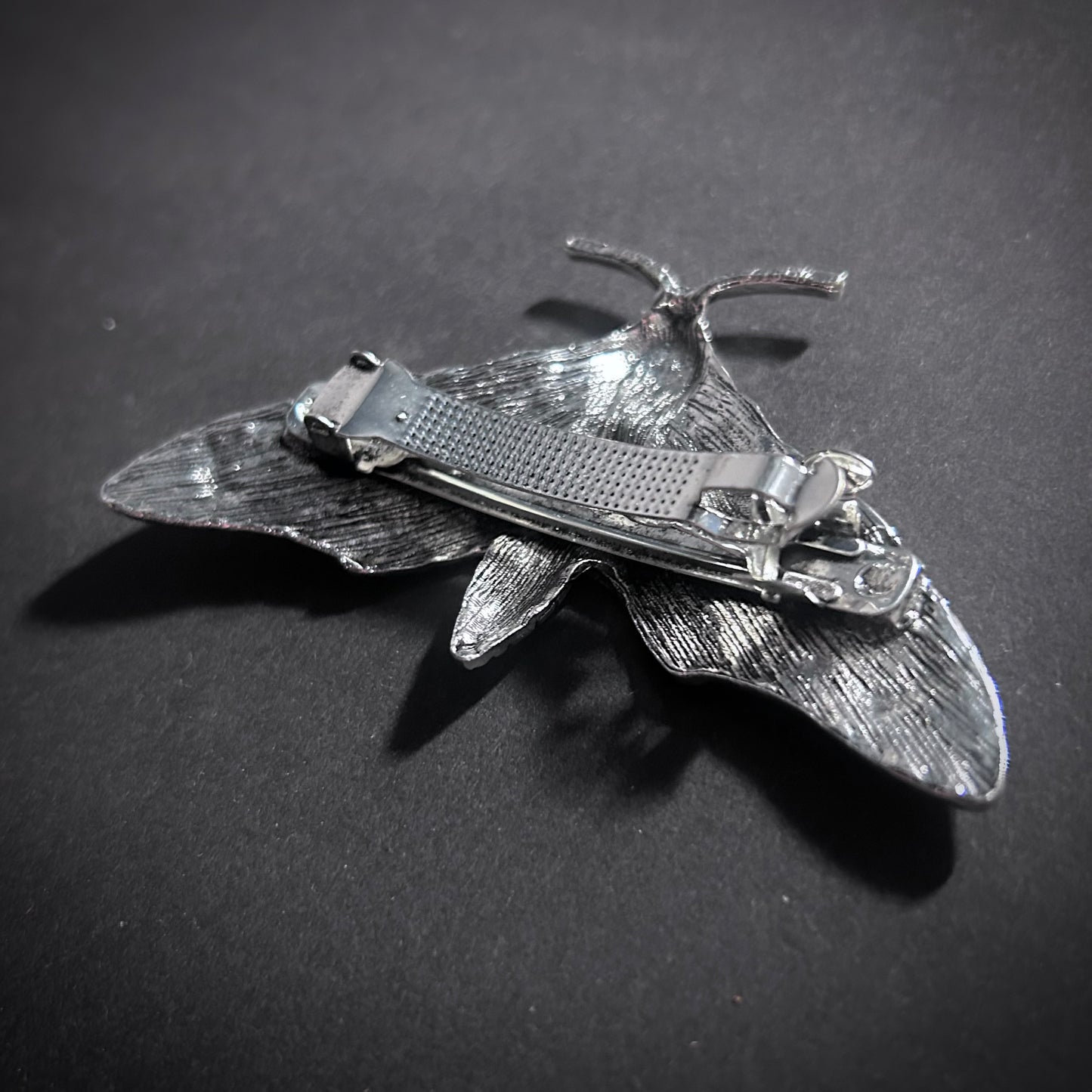 Moth, Moon Phases & Eye Silver Hair Clip