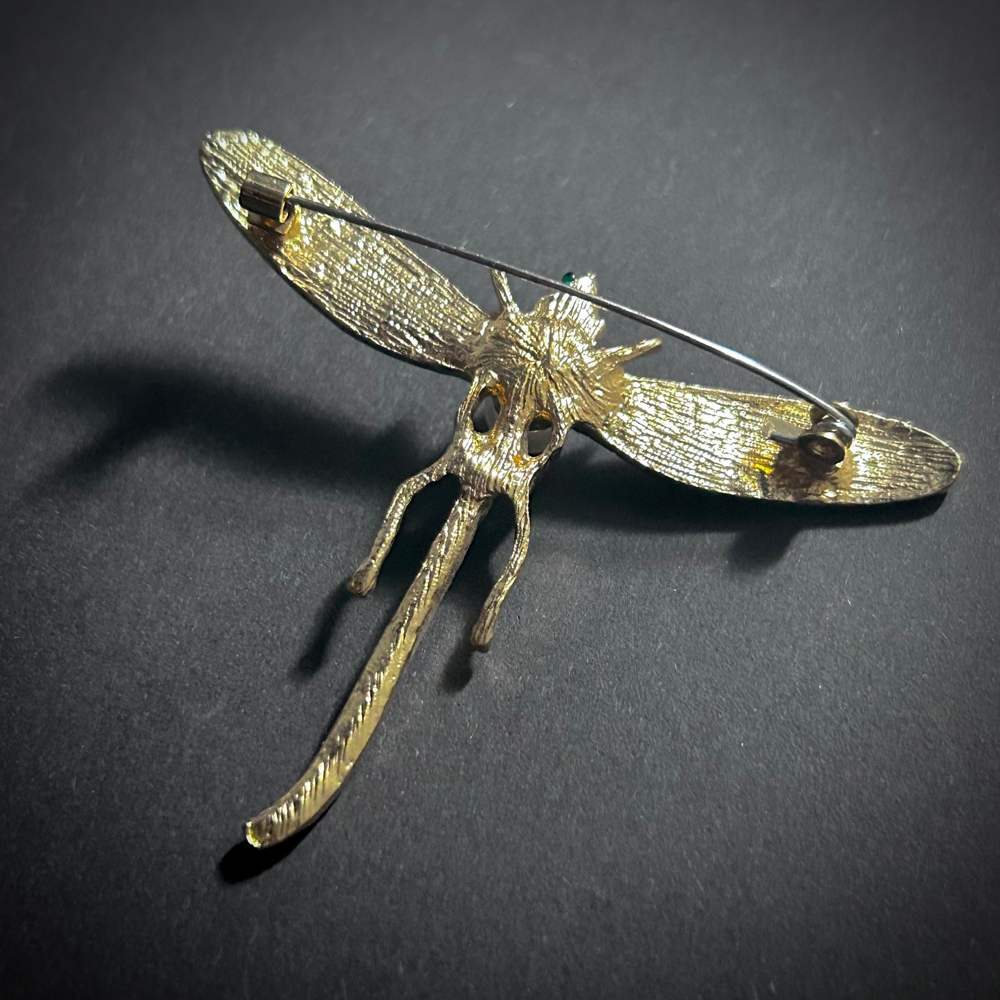 Dragonfly Brooch with Pearl & Rhinestones