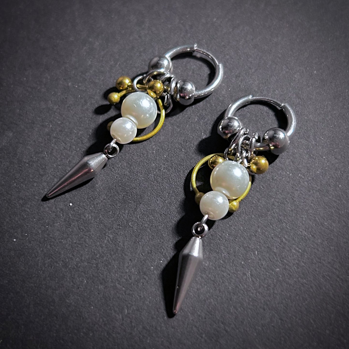 Assorted Piercing Jewelry & Pearl Mixed Metal Punk Earrings