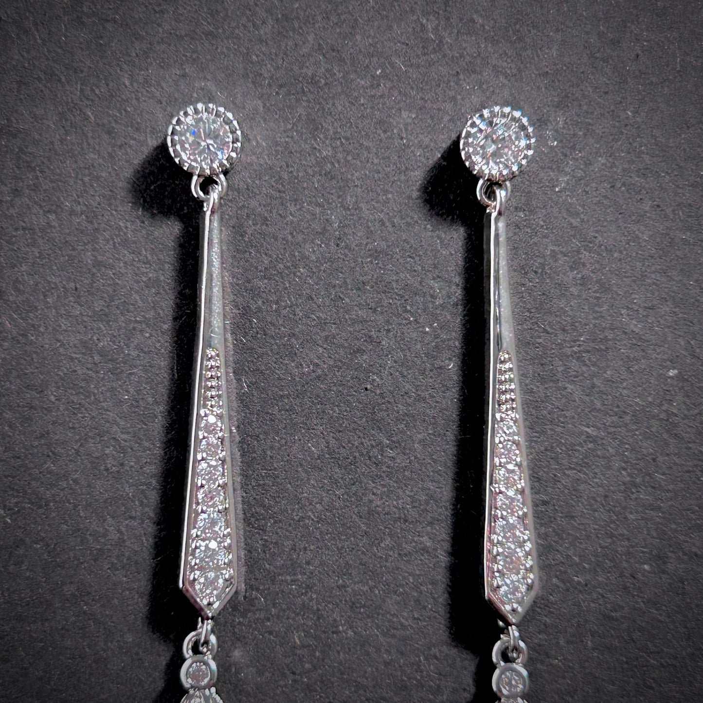 Pearl Silver Simple Drop Earrings