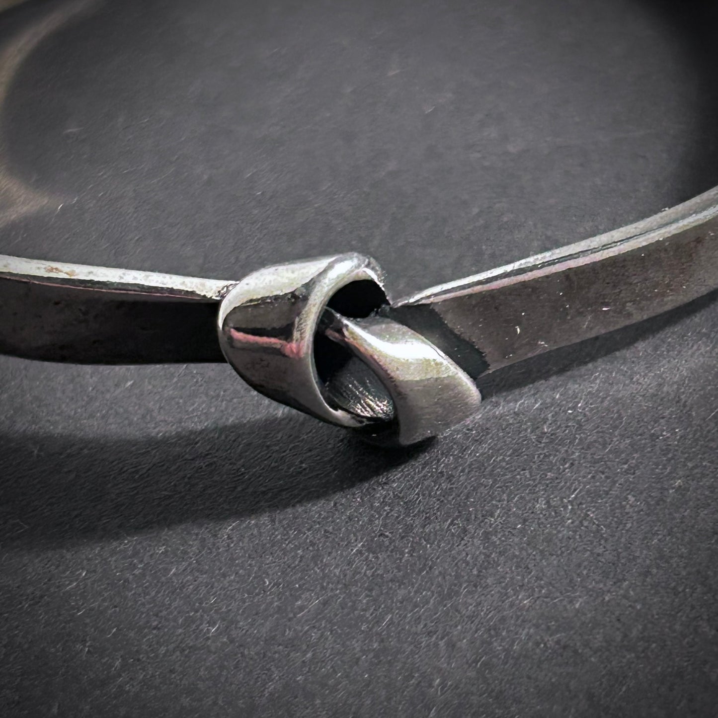 Knot Bangle Bracelet in Silver