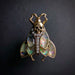 Moth & Skull Abalone Adjustable Statement Ring