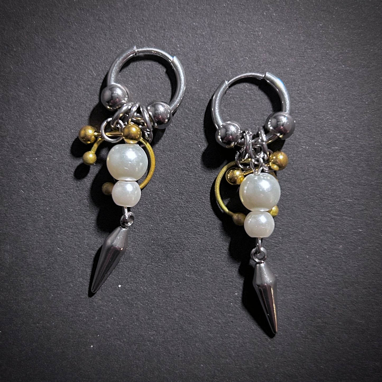 Assorted Piercing Jewelry & Pearl Mixed Metal Punk Earrings
