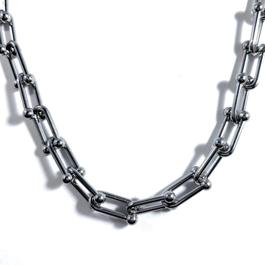 U-Link Chain Necklace in Silver