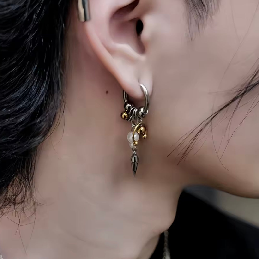 Assorted Piercing Jewelry & Pearl Mixed Metal Punk Earrings