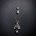 Moth Abalone Freshwater Baroque Pearl Two Row Statement Necklace