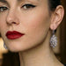 Art Deco Bridal/Bridesmaids Earrings in Silver & Clear