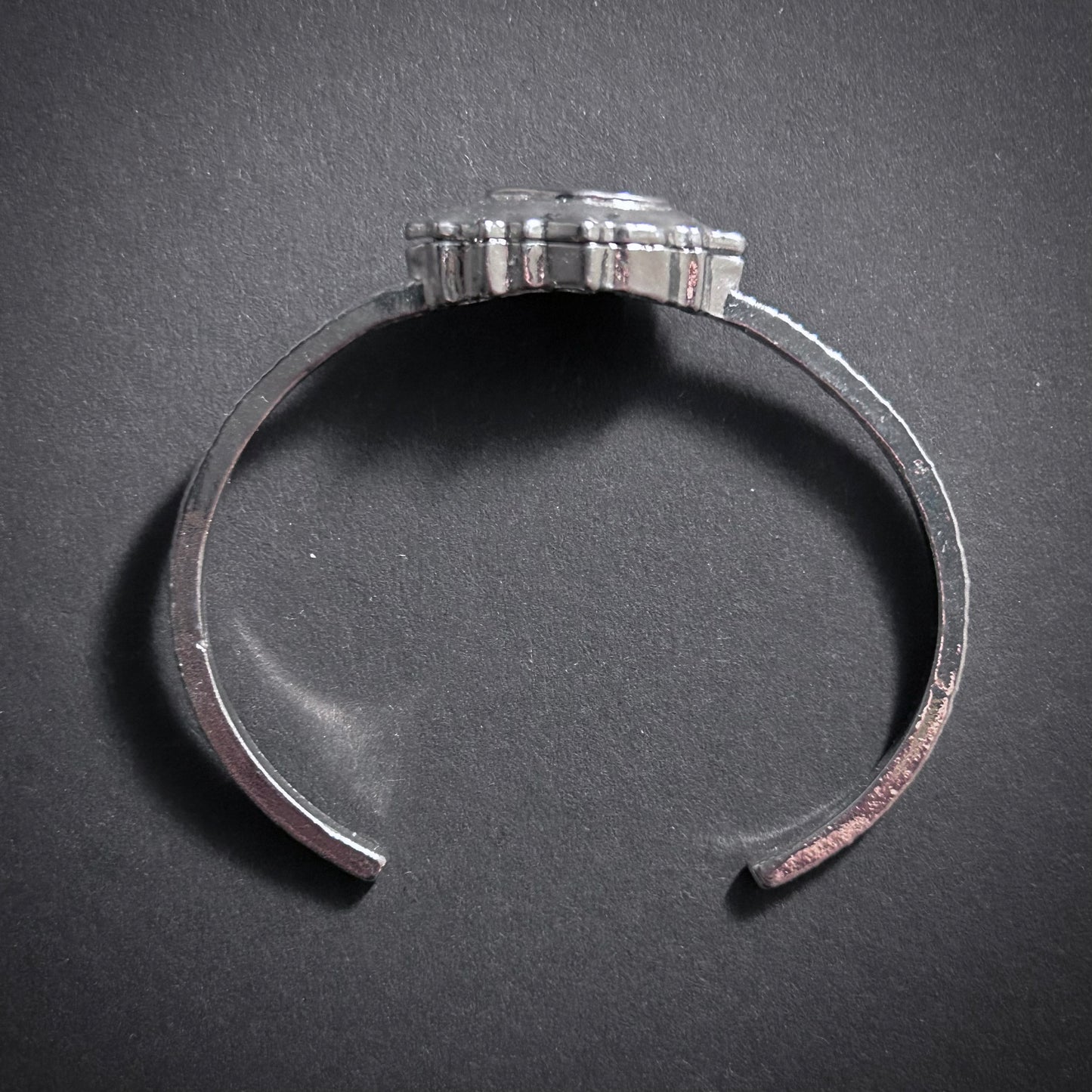 Green Eye & Silver Surrealist Bangle Braclet