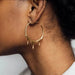 Dripping Metal Hoop Earrings in Gold