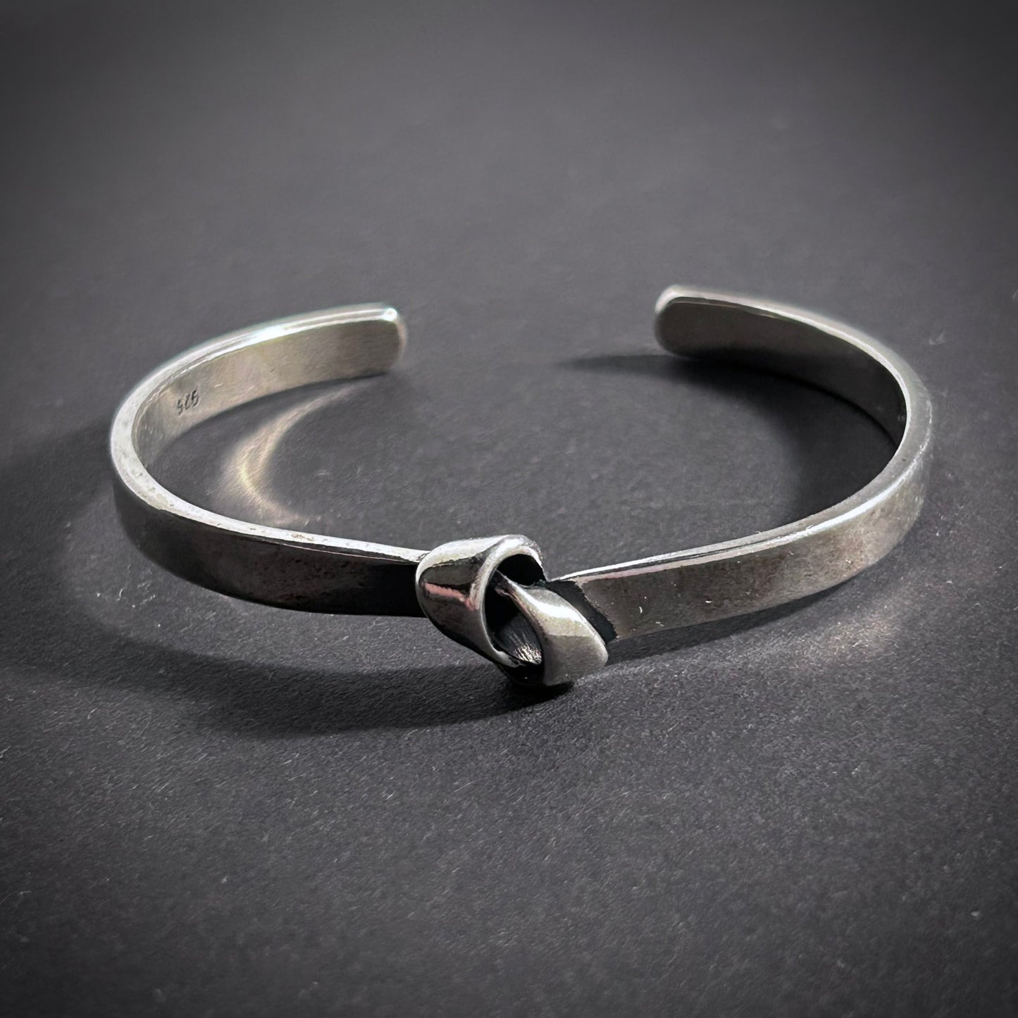 Knot Bangle Bracelet in Silver
