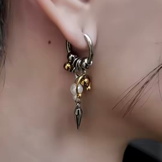 Assorted Piercing Jewelry & Pearl Mixed Metal Punk Earrings