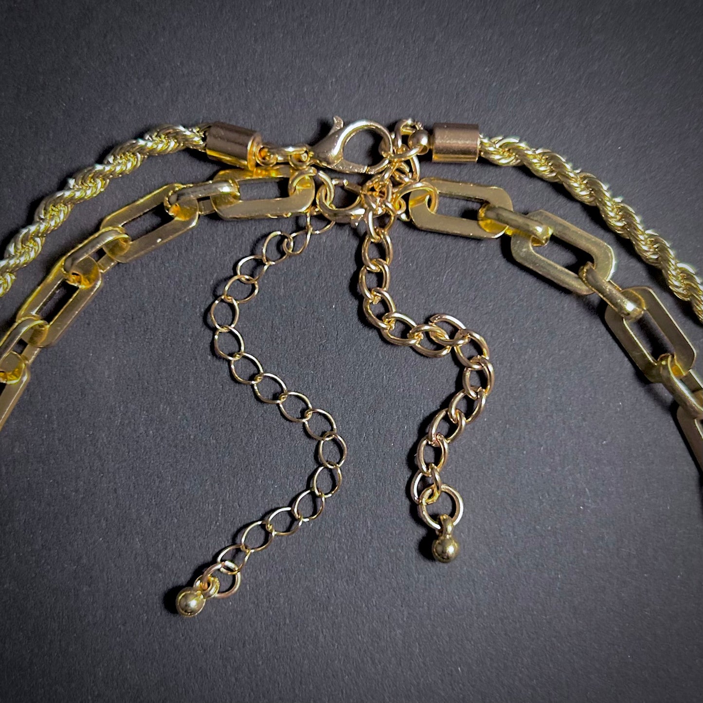 Bee, Ruby & White Pearl Two Row Gold Necklace