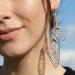Fairy Wing Clear & Gold Flake Earrings