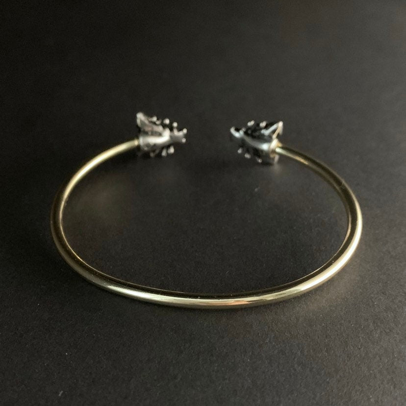 Insect Mixed Metal Bangle Bracelet