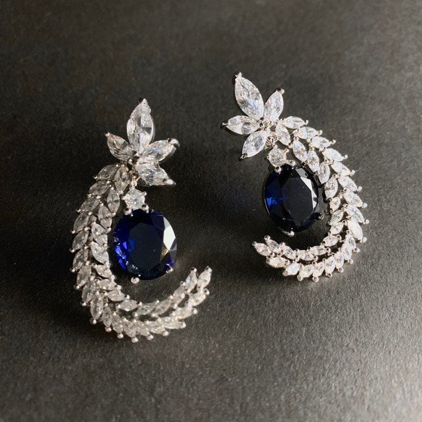 Sapphire Shooting Star Earrings