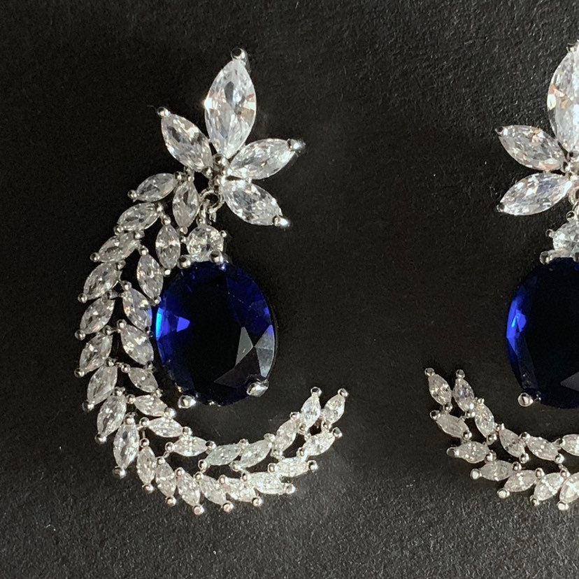 Sapphire Shooting Star Earrings