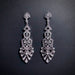 Art Deco Silver & Clear Large Chandelier Earrings