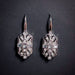 Art Deco Bridal/Bridesmaids Earrings in Silver & Clear