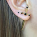 Dagger Knife Gold Faux Gauge Earrings