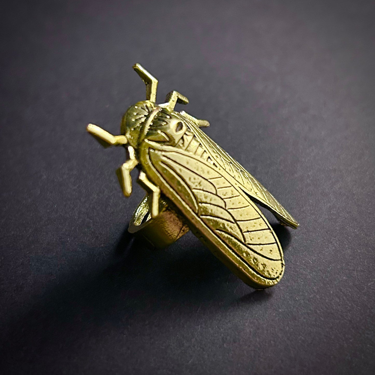 Cicada Adjustable Ring in Antique Gold