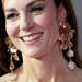 Light Flower Cluster Falling Petals Dangle Earrings in Gold