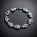 Clear & Silver Flower Rhinestone Tennis Bracelet