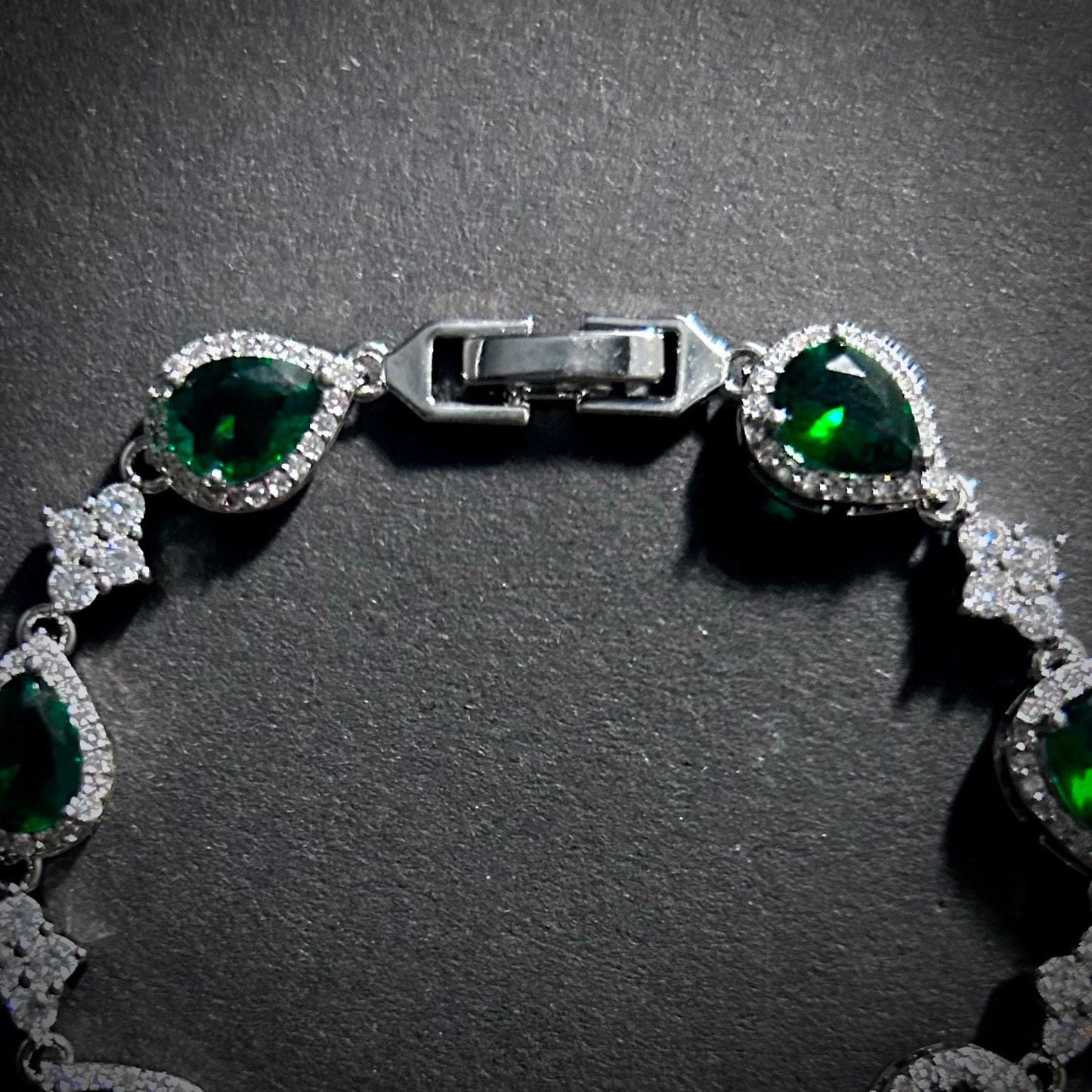 Emerald Teardrop Tennis Bracelet