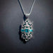 Art Deco Bridal/Bridesmaids Necklace in Silver & Emerald