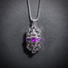 Art Deco Bridal/Bridesmaids Necklace in Silver & Amethyst
