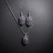 Art Deco Bridal/Bridesmaids Jewerly Set in Silver & Amethyst